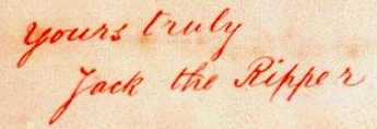 Jack the Ripper Signature from the Dear Boss Letter!